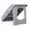 Foldable Pet Ladder, Dog Stairs with 4 Nonslip Steps, Dog Cat Ramp for High Bed Chair Car Sofa, Modern Gray