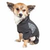 Pet Life Active 'Pawsterity' Heathered Performance 4-Way Stretch Two-Toned Full Bodied Hoodie