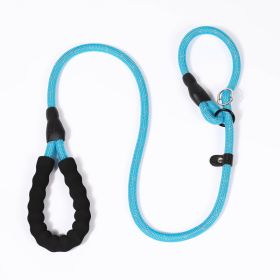 P Chain Pet Hand Holding Rope Reflective Silk Explosion-proof Pet Traction (Option: Blue-S Diameter 8mm-1.7M)