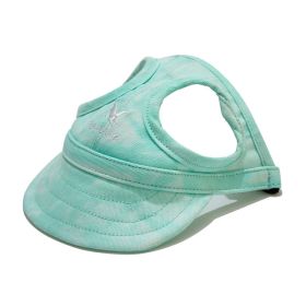 Pet Outdoor Supplies Puppy Peaked Baseball Cap (Option: Cloud Green-XL)